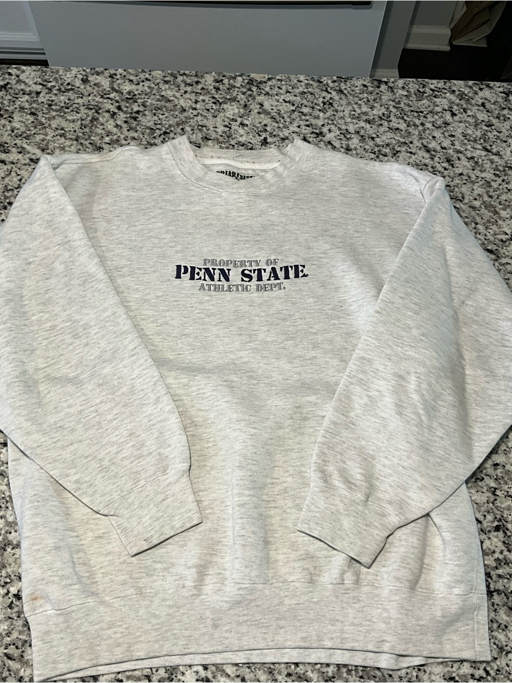 Vintage Men's Light Gray Penn State Crewneck Sweatshirt